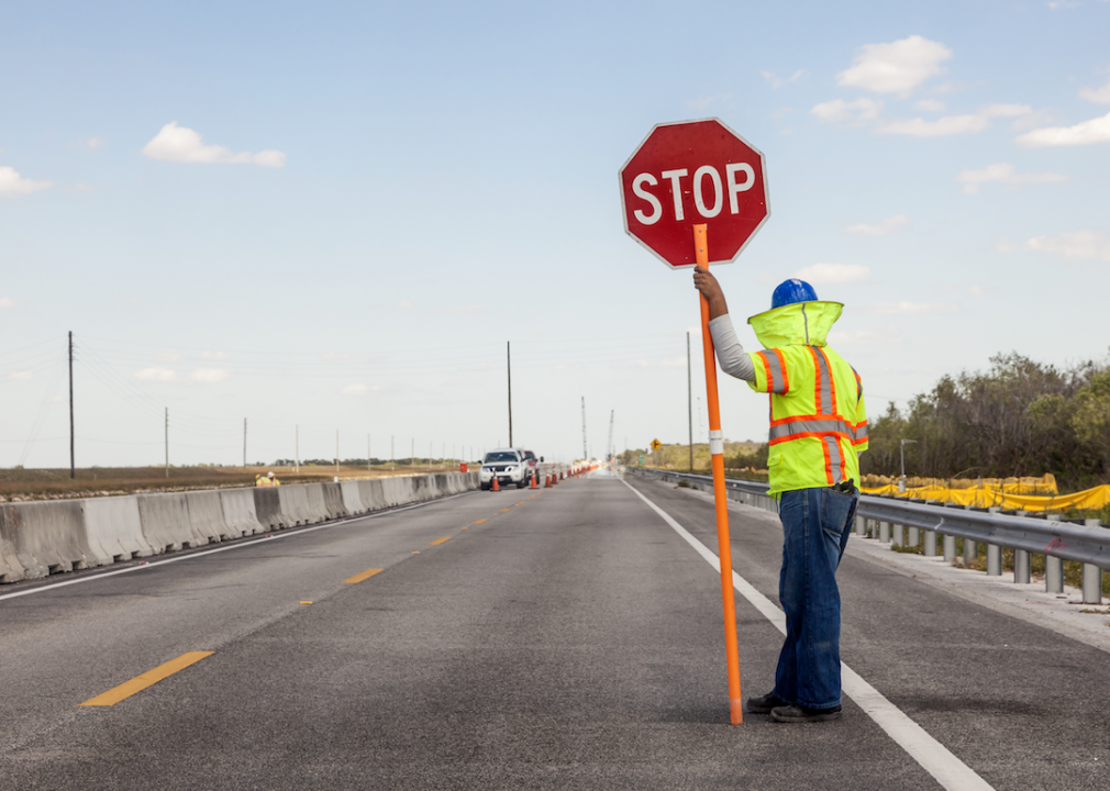 #13. Highway maintenance workers